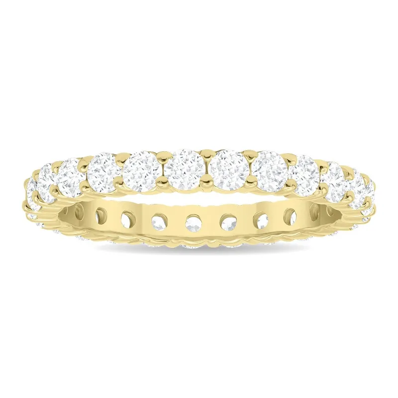 1 1/2 Carat TW Low Set Diamond Eternity Band in 10K Yellow Gold sold by Zulily