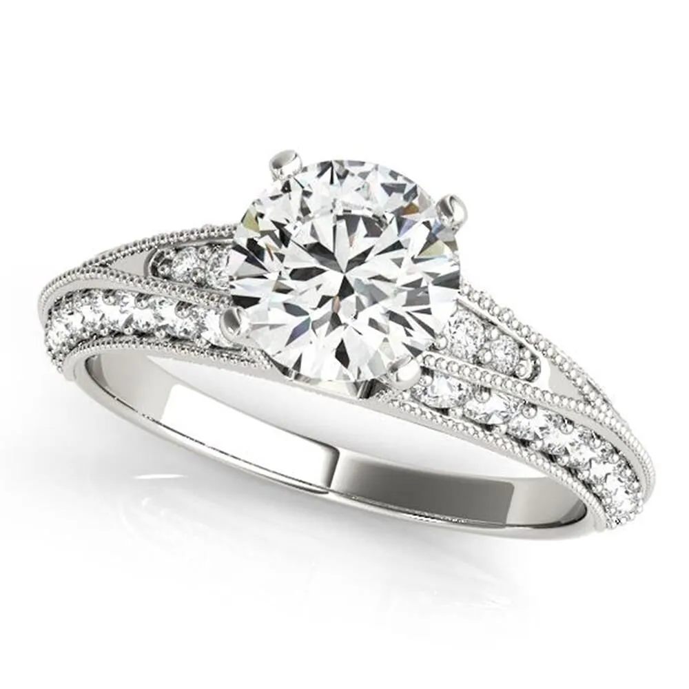 Auriya 14k Gold 1ctw Vintage Moissanite and 1/2ctw Diamond Engagement Ring sold by Zulily