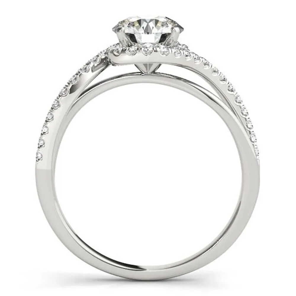 Moissanite by Auriya 14k Gold 1/2ctw Halo Diamond Engagement Ring 1/5ctw sold by Zulily product image thumbnail 4