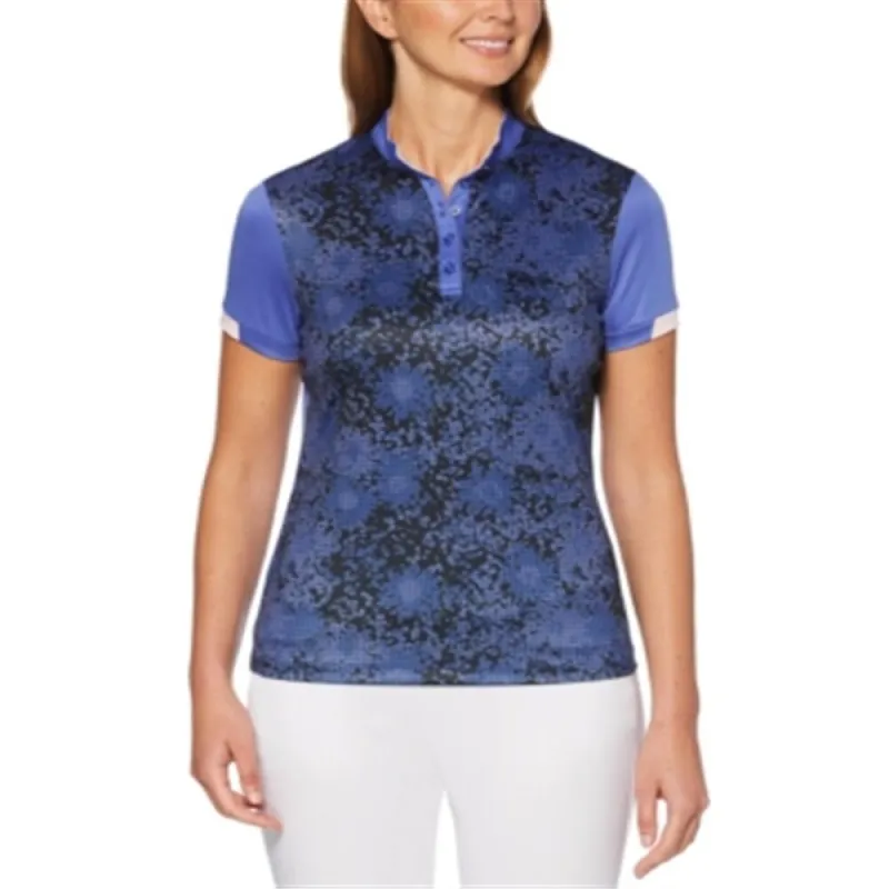Pga Tour Women's Colorblocked Golf Polo Shirt - Amapro Blue White Size Large sold by Zulily