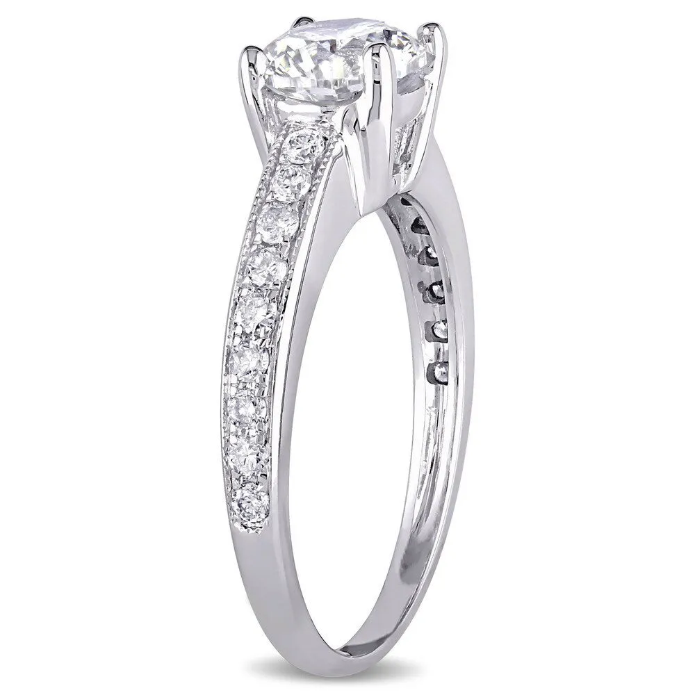 Miadora Signature Collection 18k White Gold 1 1/6ct TDW Diamond Engagement Ring (H, SI2, GIA) sold by Zulily product image thumbnail 4