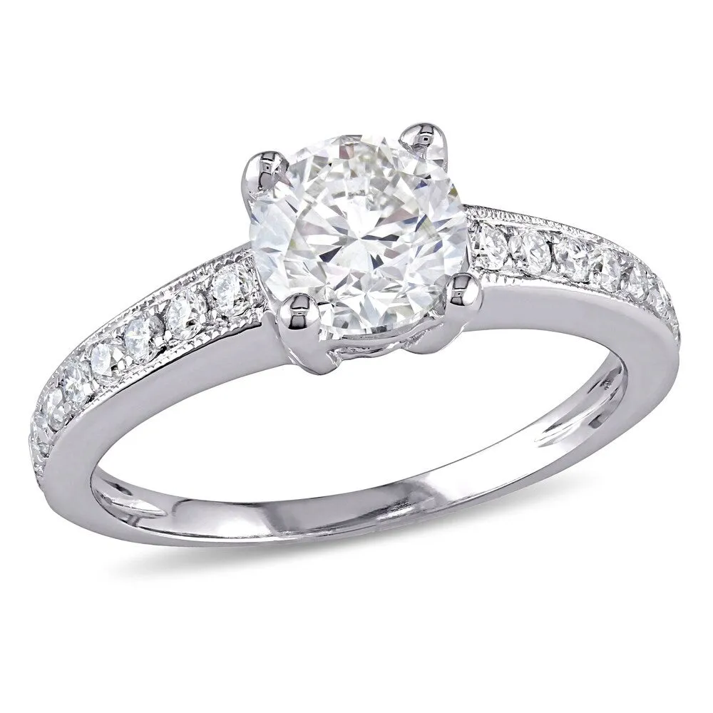 Miadora Signature Collection 18k White Gold 1 1/6ct TDW Diamond Engagement Ring (H, SI2, GIA) sold by Zulily product image thumbnail 2