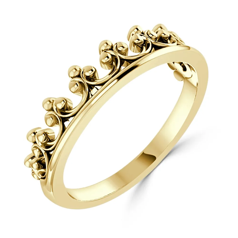 Auriya Stackable Tiara Crown Wedding Band 10K Gold sold by Zulily product image thumbnail 4