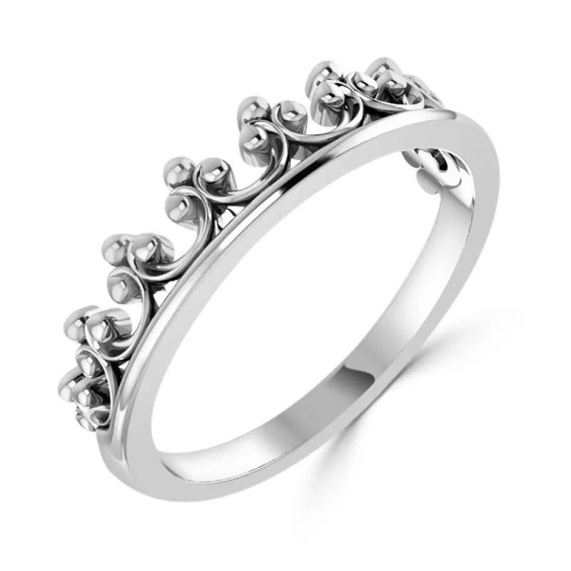 Auriya Stackable Tiara Crown Wedding Band 10K Gold sold by Zulily