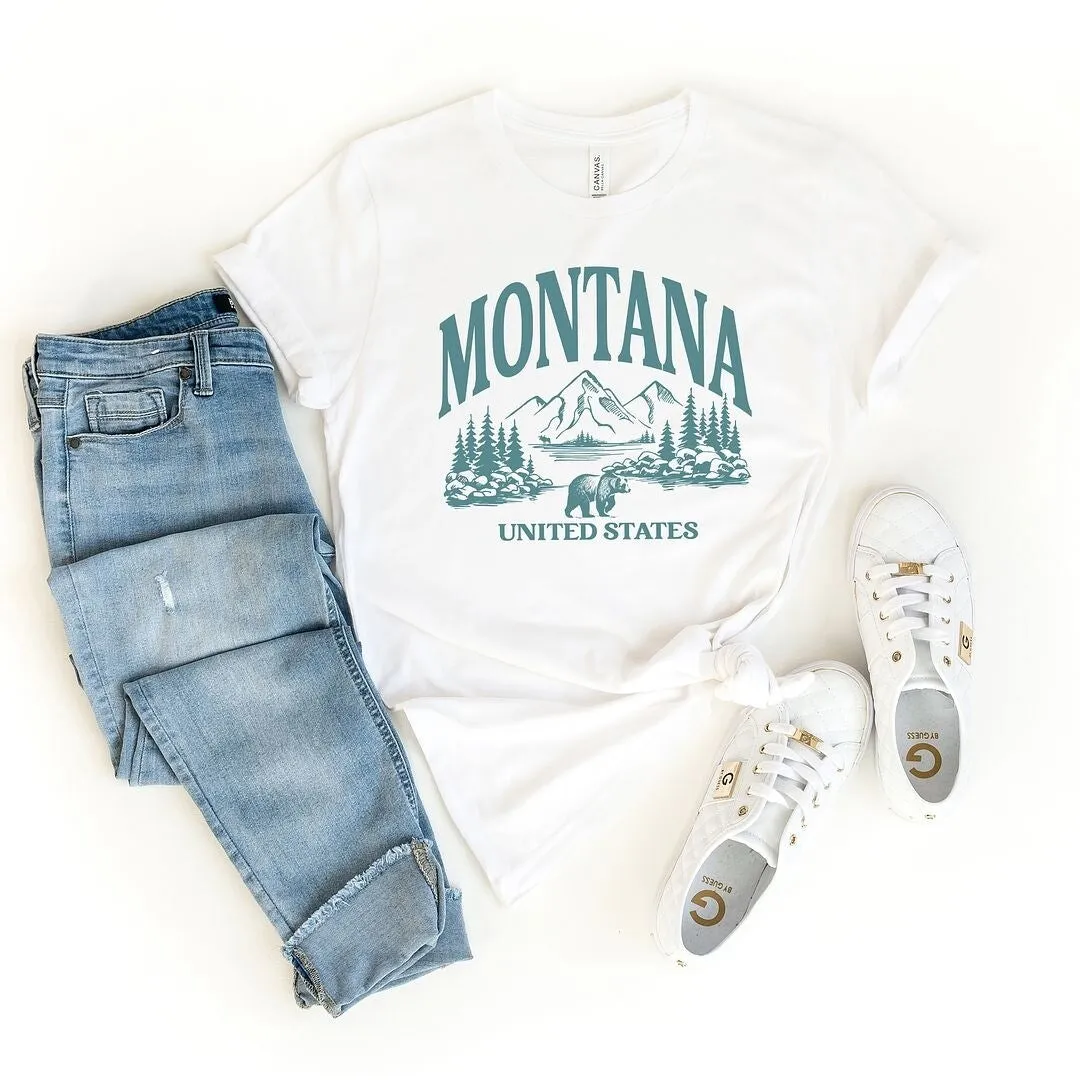 Montana Forest Scene Short Sleeve Tee sold by Zulily