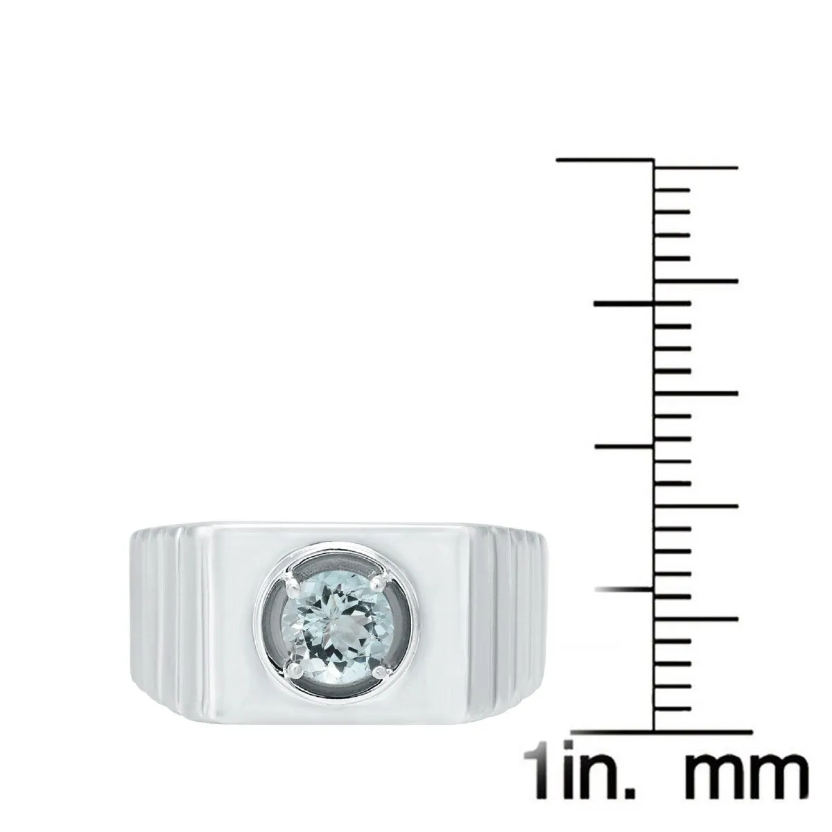 Sterling Silver with Natural Aquamarine Solitaire Ring sold by Zulily product image thumbnail 3