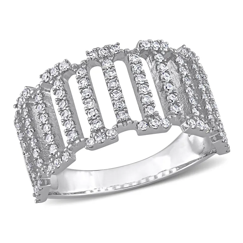 Miadora 1/2ct TDW Diamond Openwork Crossover Band Ring in 14k White Gold sold by Zulily