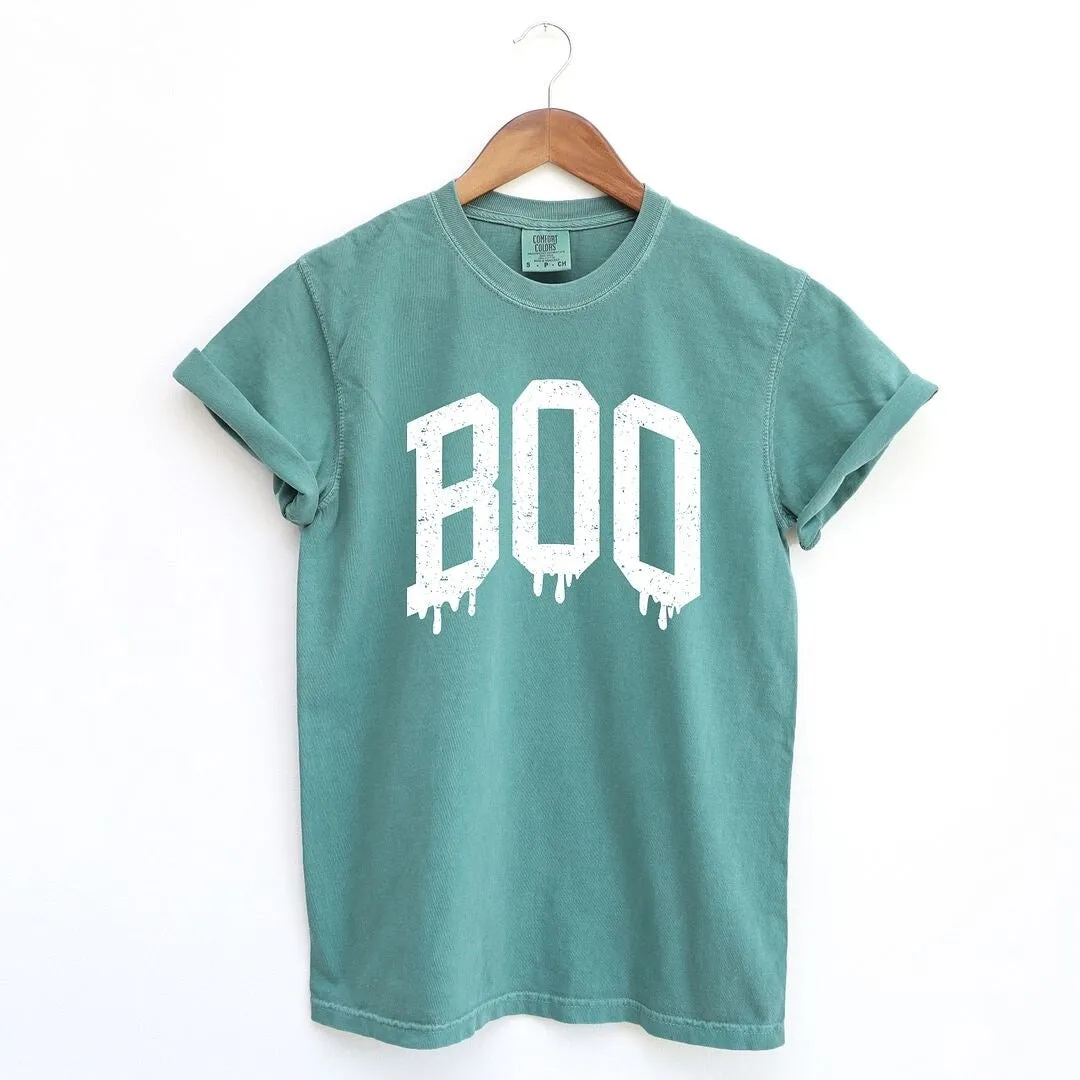 Boo Distressed Garment Dyed Tee sold by Zulily