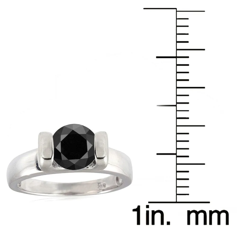 Sterling Silver with Genuine Black Diamond Solitaire Ring sold by Zulily product image thumbnail 3