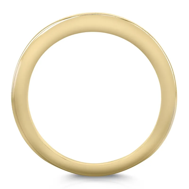 Annello by Kobelli 14k Yellow Gold Curved Shadow Wedding Band sold by Zulily