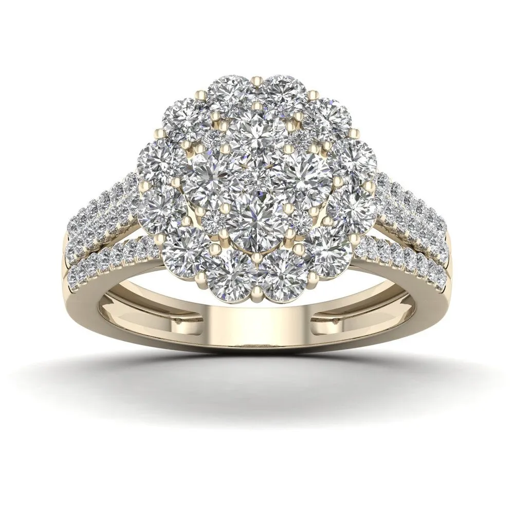De Couer 1 3/4ct TDW Diamond Halo Engagement Ring - Yellow sold by Zulily product image thumbnail 3