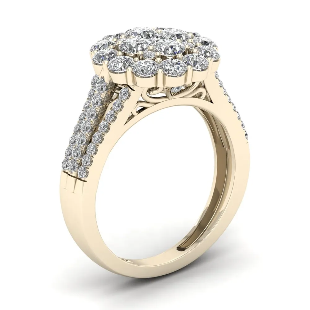 De Couer 1 3/4ct TDW Diamond Halo Engagement Ring - Yellow sold by Zulily product image thumbnail 4