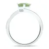 Women's Solitaire Green Amethyst Wave Ring in 10K White Gold sold by Zulily