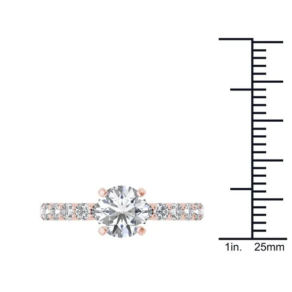 De Couer 14k Rose Gold 2 1/2ct TDW Diamond Engagement Ring sold by Zulily product image thumbnail 4