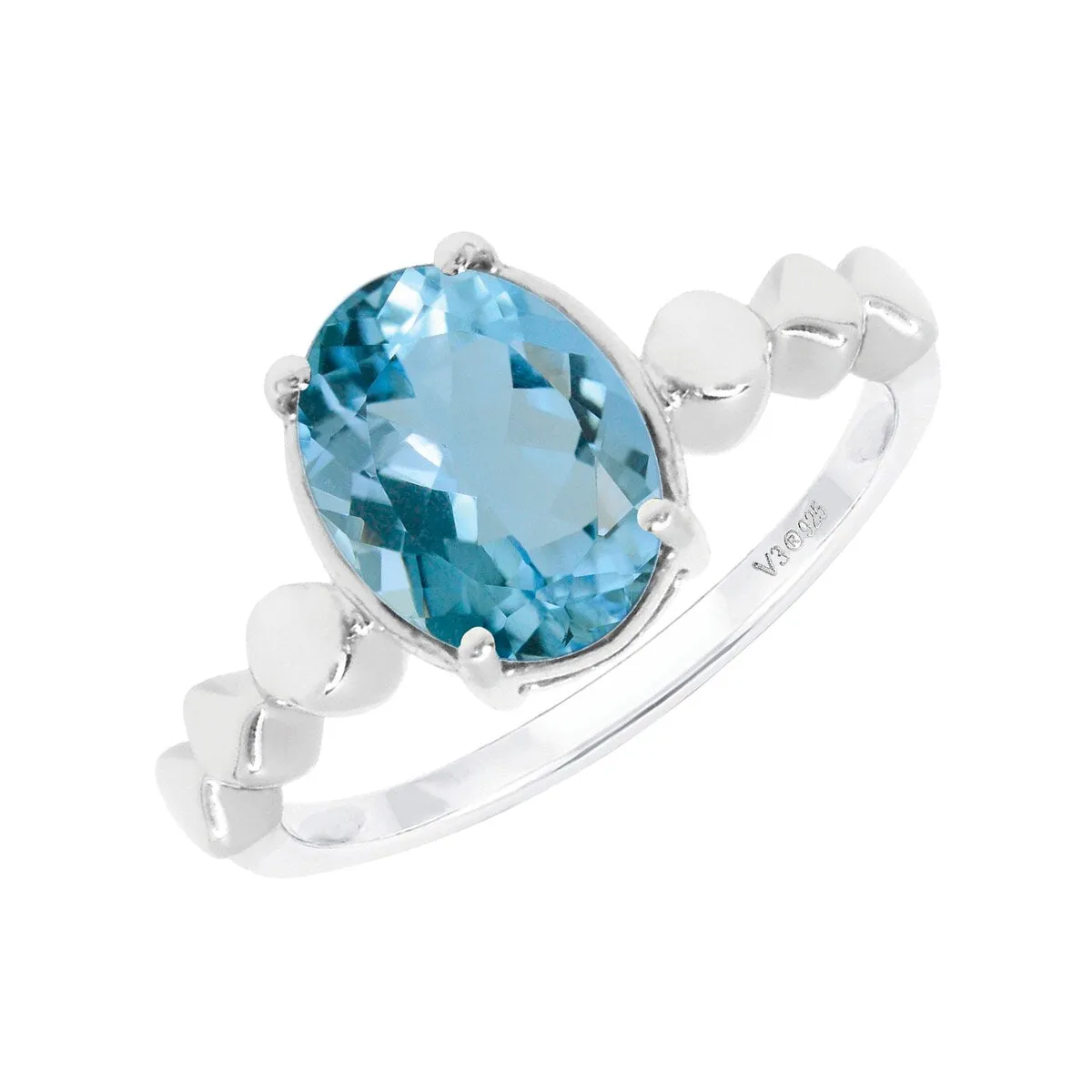 Sterling Silver with Natural Aquamarine Solitaire Ring sold by Zulily product image thumbnail 2