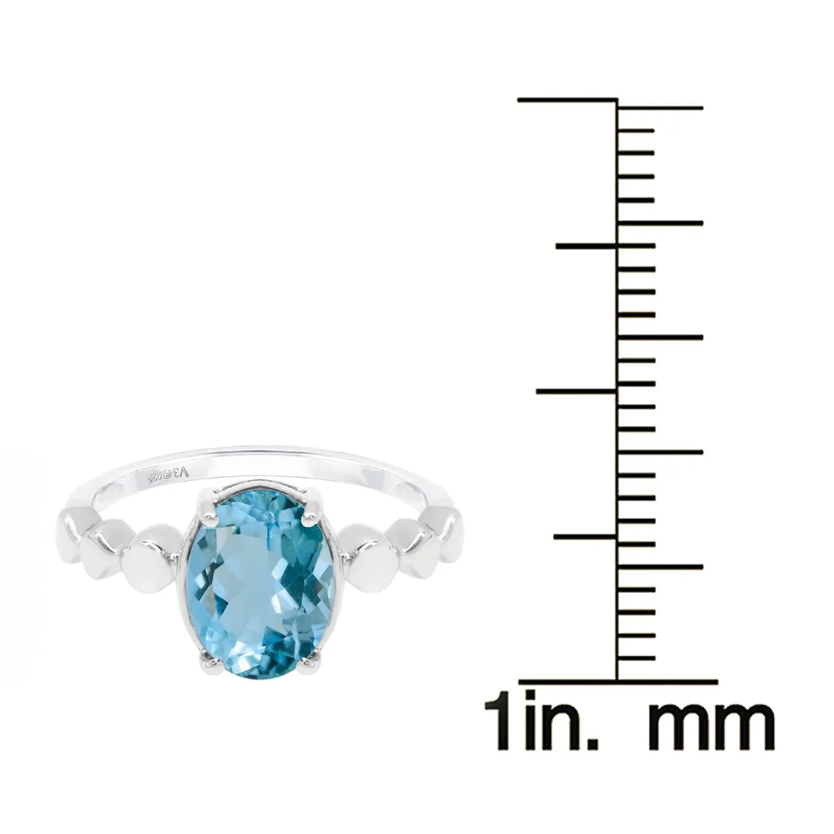 Sterling Silver with Natural Aquamarine Solitaire Ring sold by Zulily product image thumbnail 3