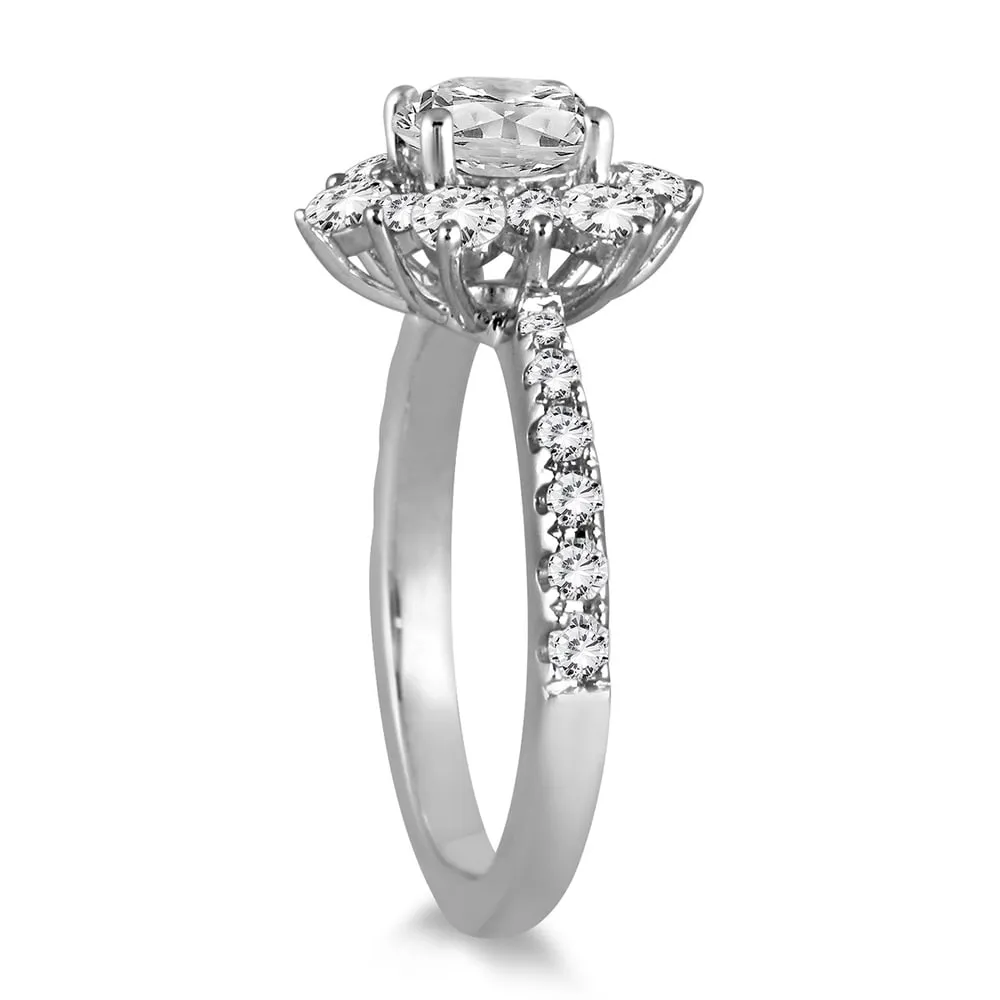 AGS Certified 1 3/4 Carat TW Diamond Engagement Ring in 14K White Gold (J-K Color, I2-I3 Clarity) sold by Zulily product image thumbnail 2