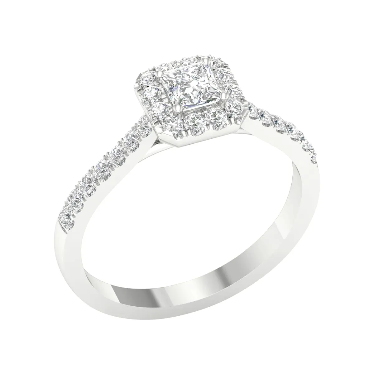 5/8ct TDW Princess Cut Diamond Halo Ring in 10k Gold by De Couer sold by Zulily product image thumbnail 2