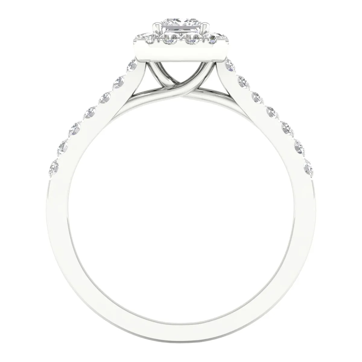 5/8ct TDW Princess Cut Diamond Halo Ring in 10k Gold by De Couer sold by Zulily product image thumbnail 3