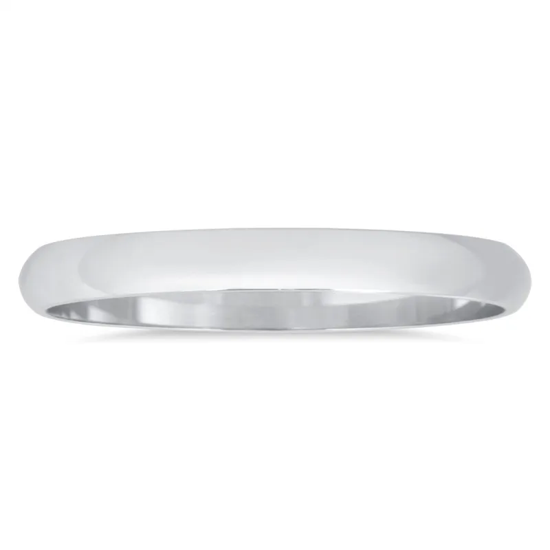 Marquee Jewels 10k White Gold 2-mm Domed Wedding Band sold by Zulily
