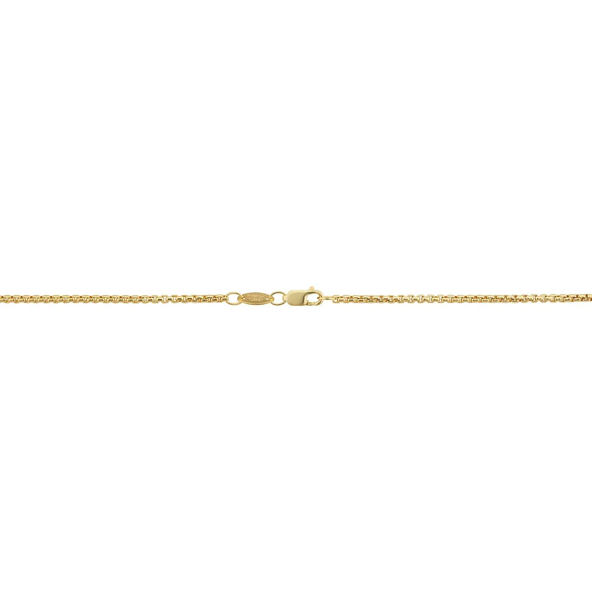 14k Yellow Gold Filled 1.8 mm Round Box Link Chain Necklace for Men and Women (16, 18, 20, 22, 24 or 30 inch) sold by Zulily product image thumbnail 2