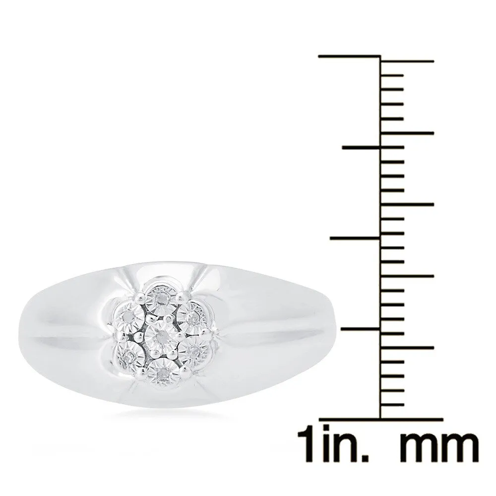 Sterling Silver White Diamond Accents Men's Ring (H-I, I2-I3) sold by Zulily product image thumbnail 3
