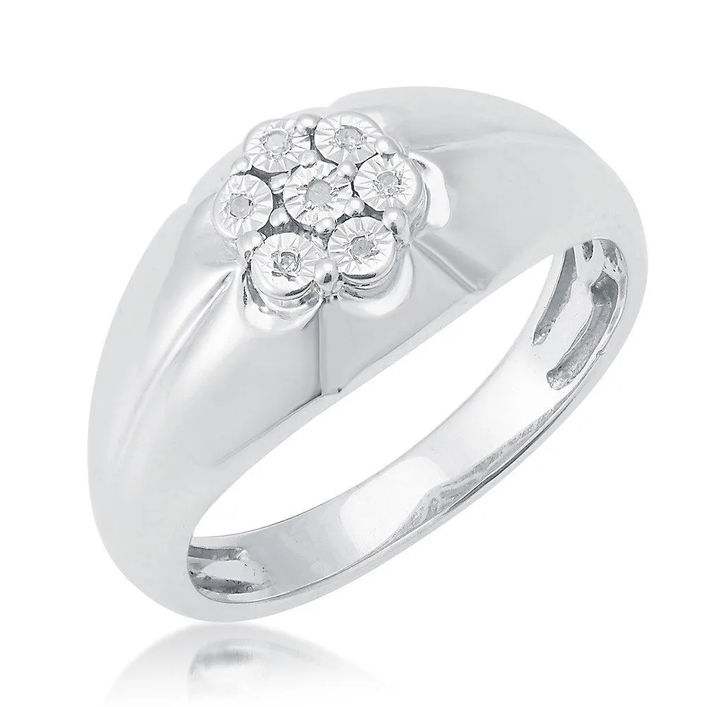 Sterling Silver White Diamond Accents Men's Ring (H-I, I2-I3) sold by Zulily product image thumbnail 2