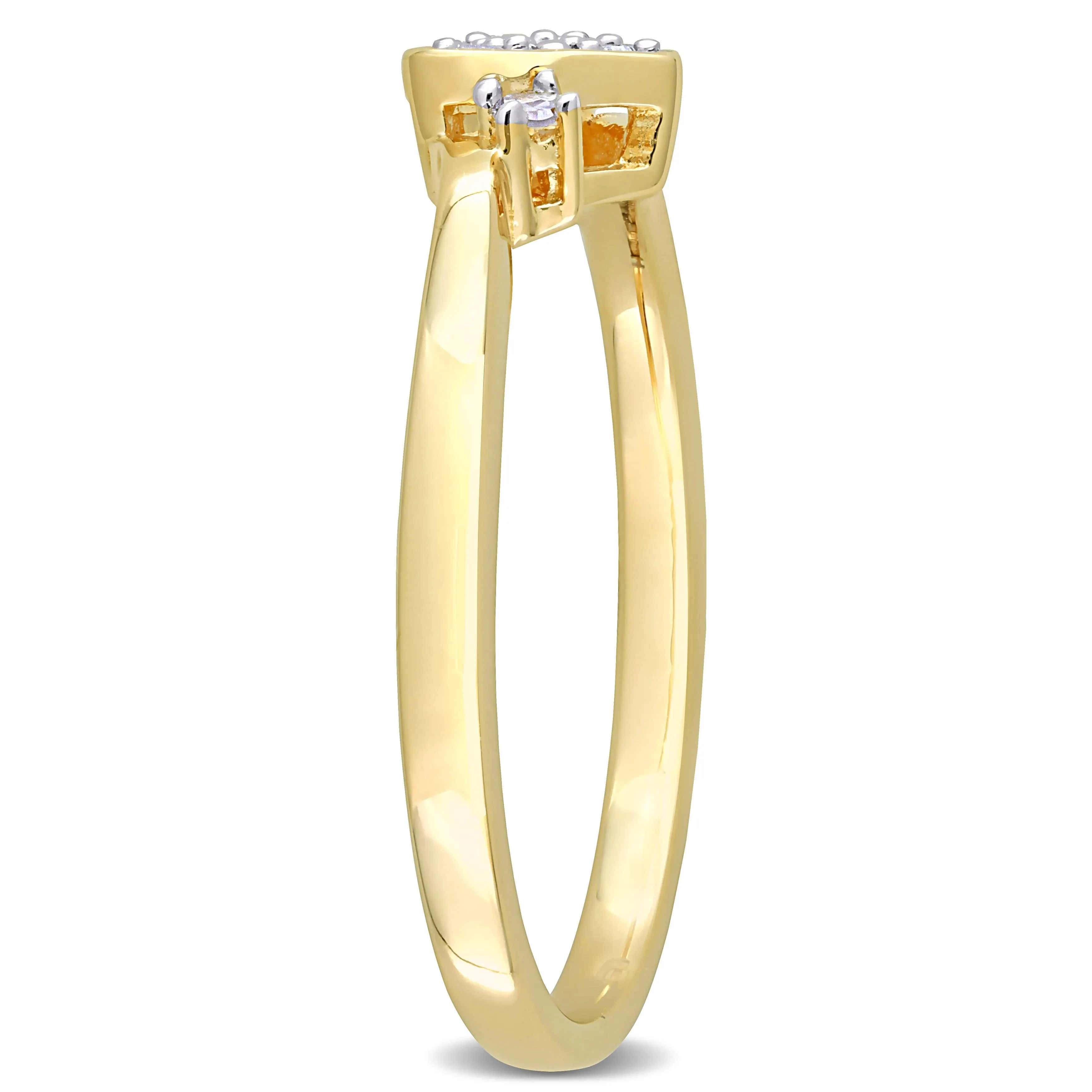 Miadora 1/10ct TDW Diamond Heart Ring in Yellow Silver sold by Zulily product image thumbnail 2