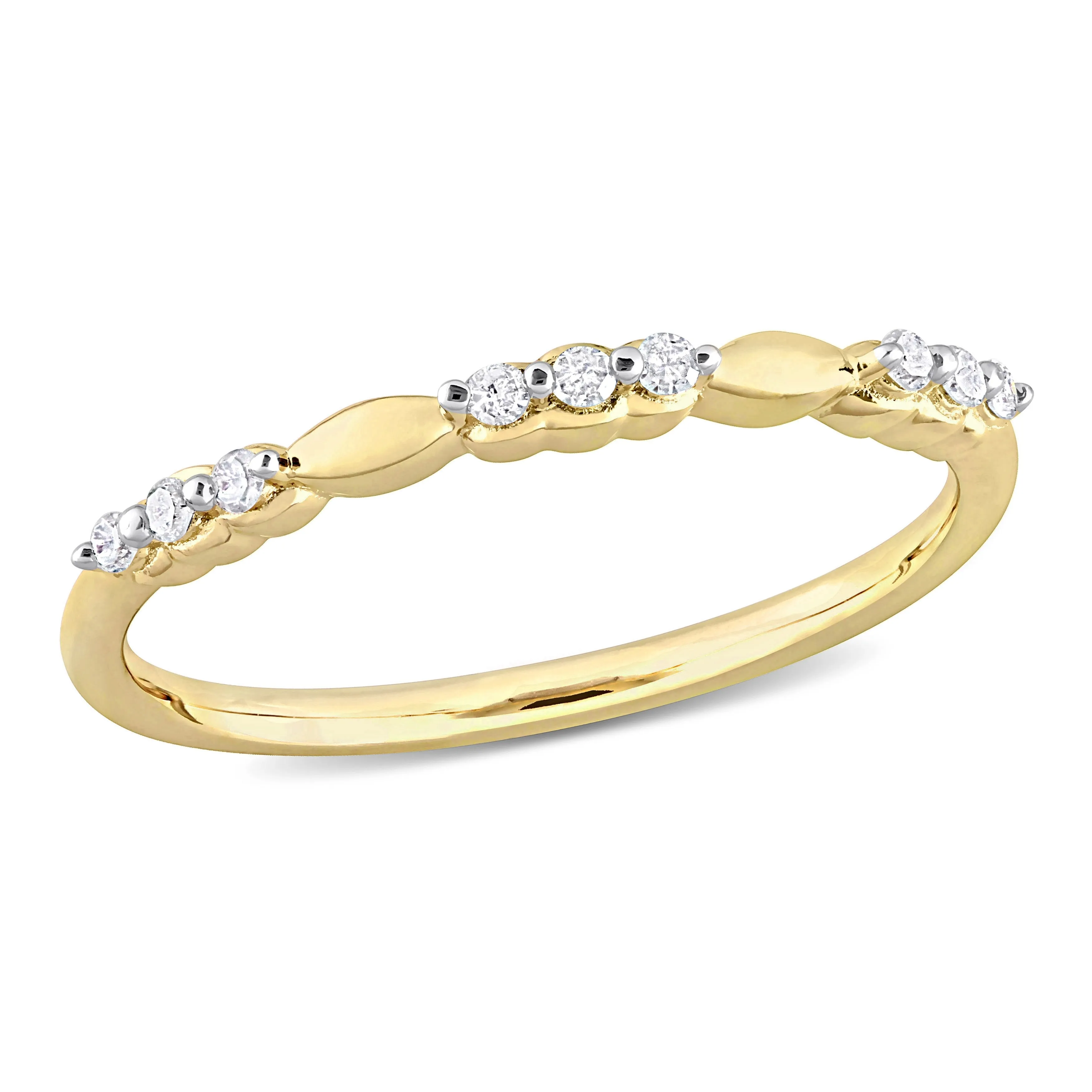 Miadora 1/10ct TDW Diamond Promise Ring in Yellow Silver sold by Zulily