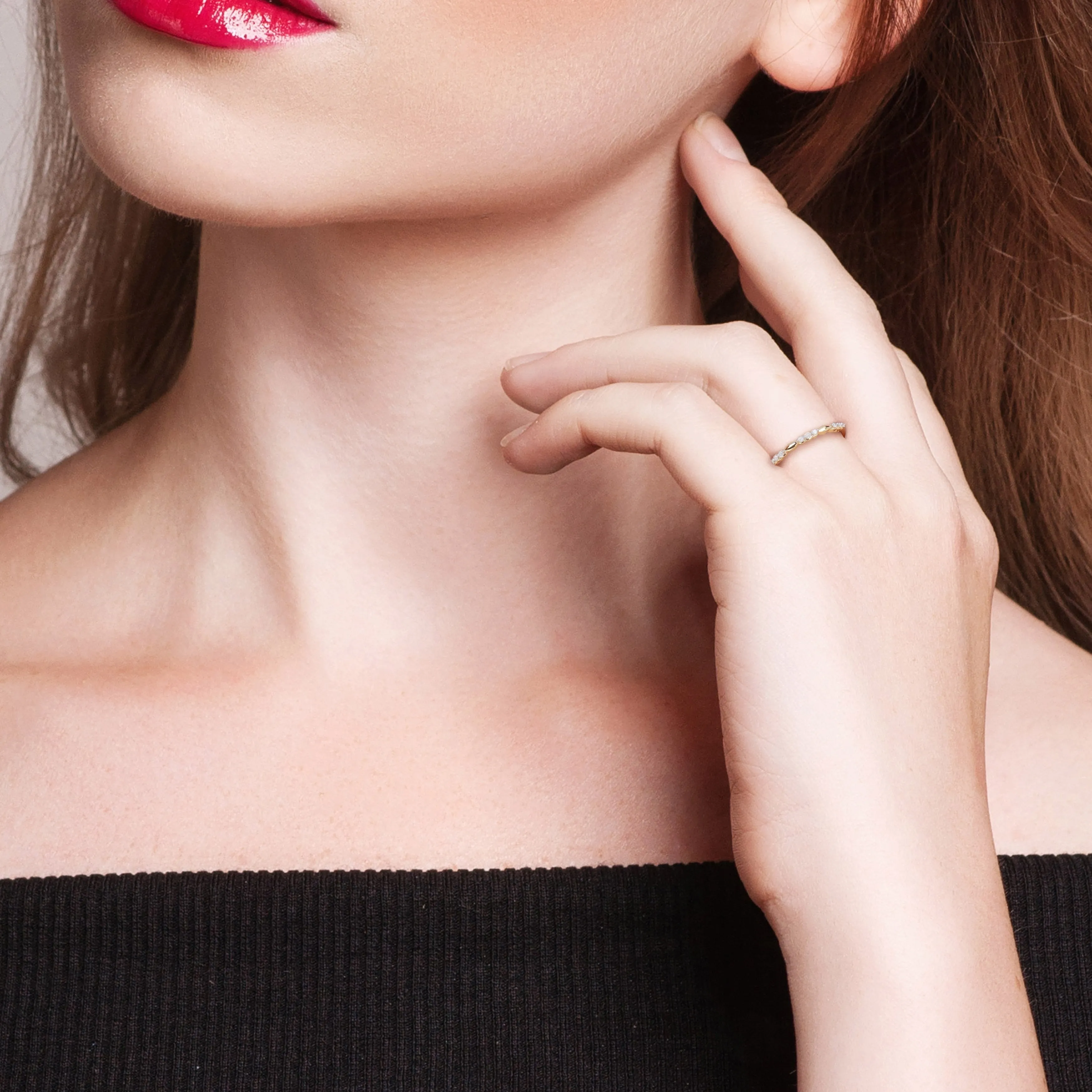 Miadora 1/10ct TDW Diamond Promise Ring in Yellow Silver sold by Zulily product image thumbnail 5