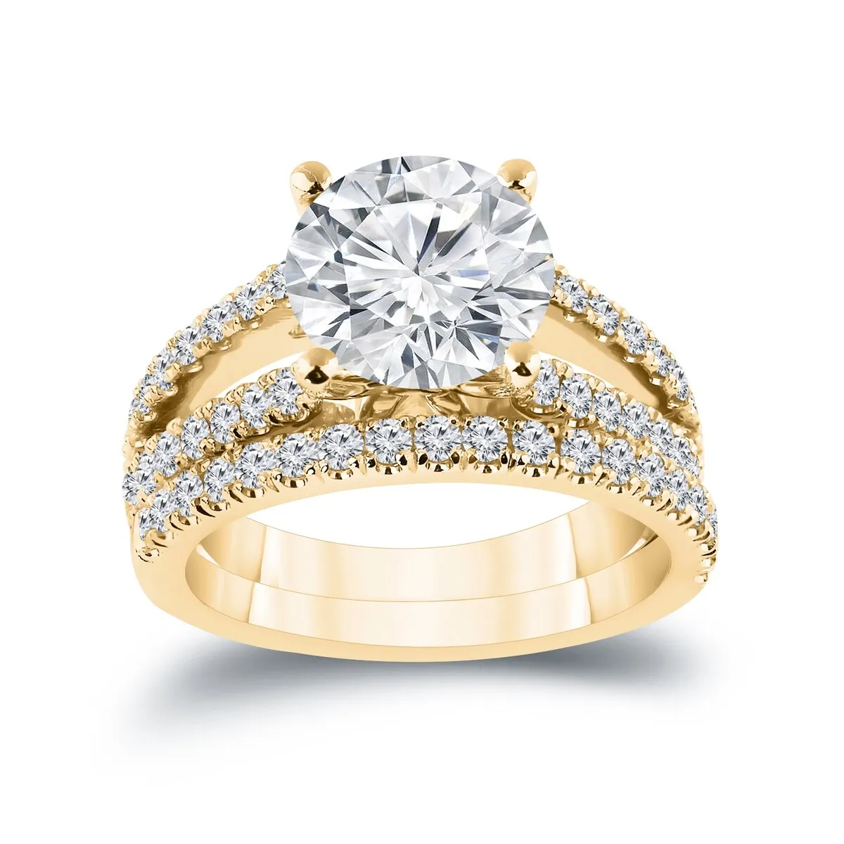 Auriya 2 5/8ctw Round Diamond Engagement Ring Set 14k Gold sold by Zulily product image thumbnail 2