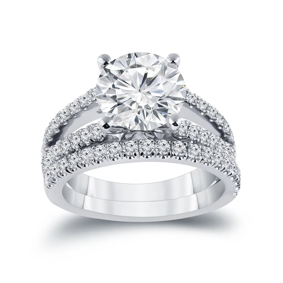 Auriya 2 5/8ctw Round Diamond Engagement Ring Set 14k Gold sold by Zulily