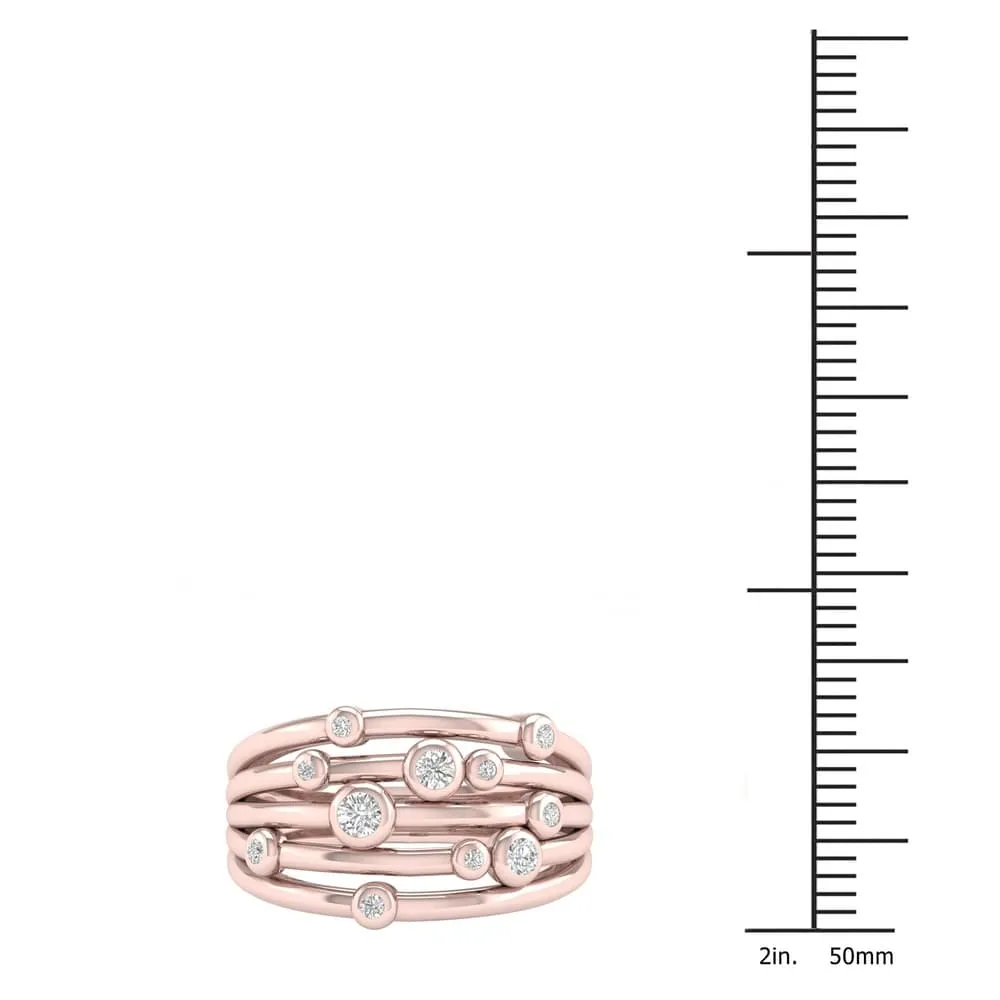 De Couer 10k Gold 1/4ct TDW Diamond Split Shank Ring sold by Zulily