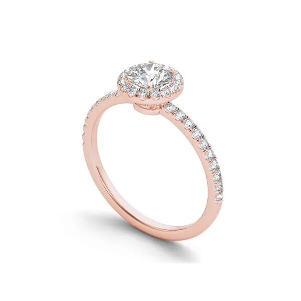 De Couer 14k Rose Gold 3/4ct TDW Diamond Halo Engagement Ring - Pink sold by Zulily product image thumbnail 2