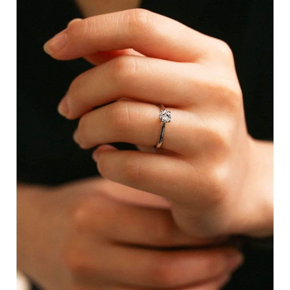 Annello by Kobelli 14k Gold 5mm Round Pink Morganite Taper Shank Cathedral Solitaire Ring sold by Zulily product image thumbnail 2