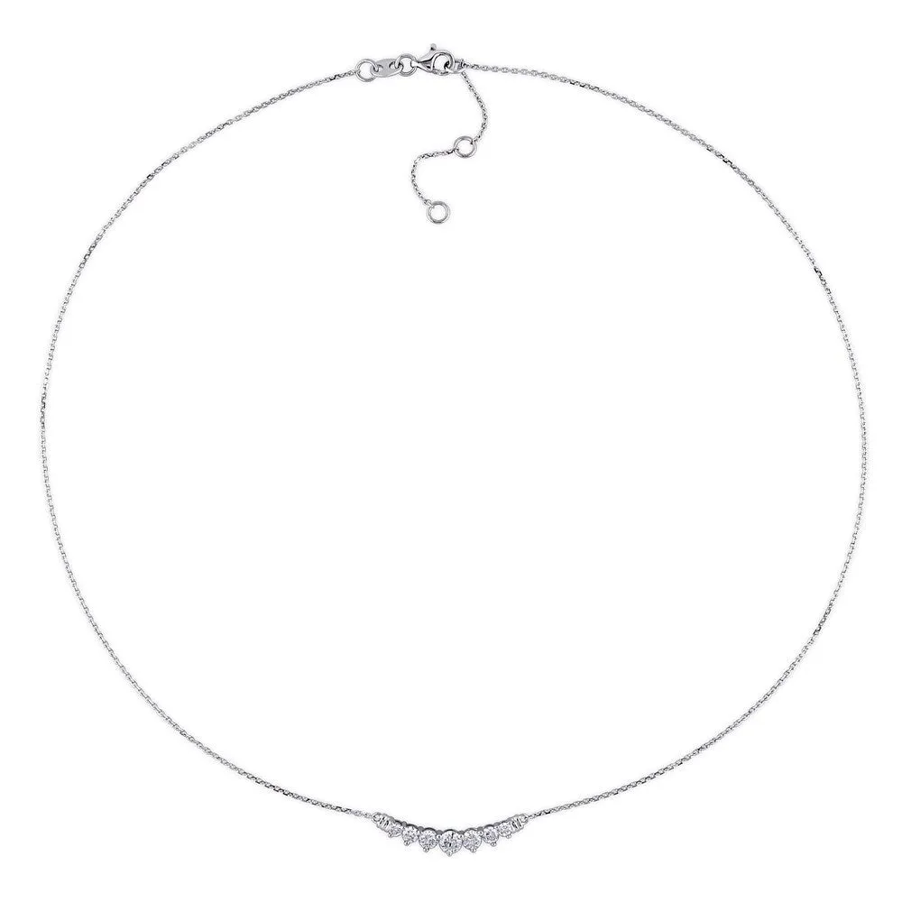 Miadora 14k White Gold 3/4ct TDW Diamond Necklace sold by Zulily