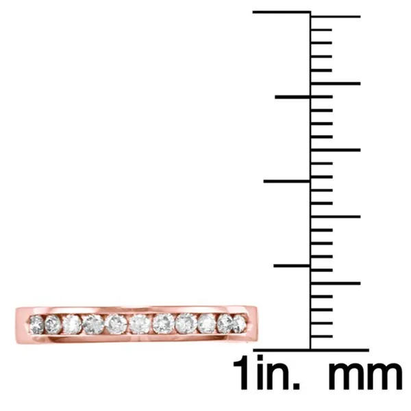 Auriya 1/4ct TW Channel Diamond Wedding Band 10k Rose Gold sold by Zulily product image thumbnail 3