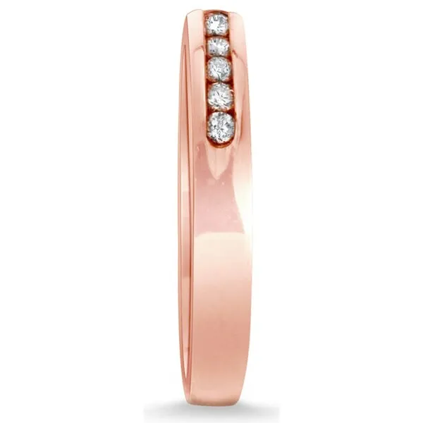 Auriya 1/4ct TW Channel Diamond Wedding Band 10k Rose Gold sold by Zulily product image thumbnail 2