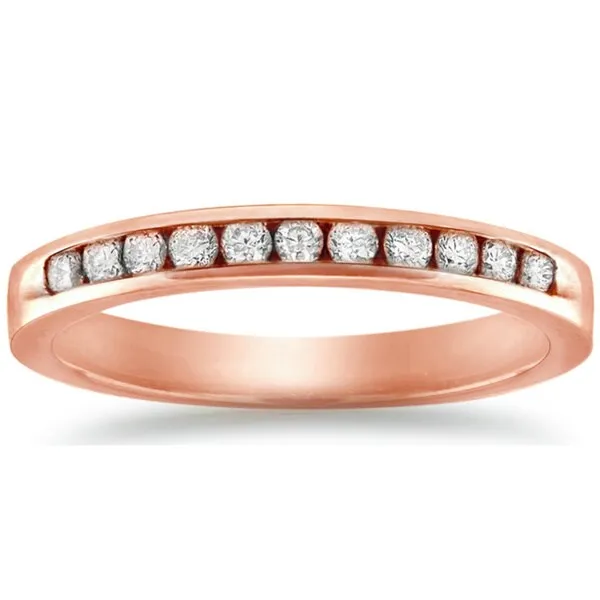 Auriya 1/4ct TW Channel Diamond Wedding Band 10k Rose Gold sold by Zulily
