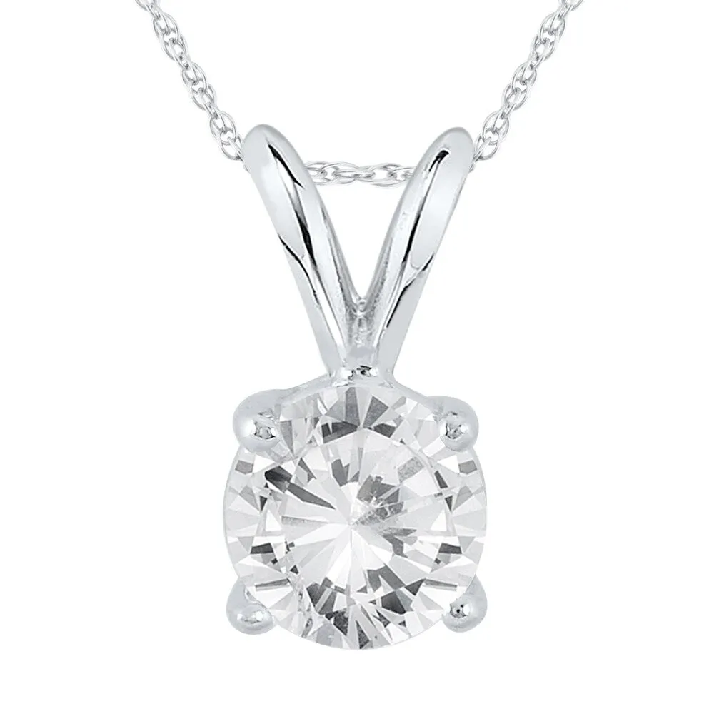 AGS Certified 1 Carat Diamond Solitaire Pendant in 14K White Gold (I-J Color, I2-I3 Clarity) sold by Zulily