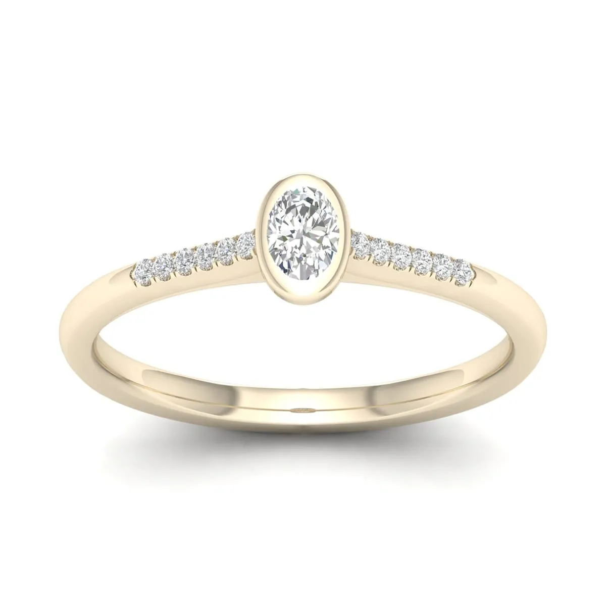 De Couer 10k Gold 1/5Ct TDW Diamond Classic Engagement Ring sold by Zulily