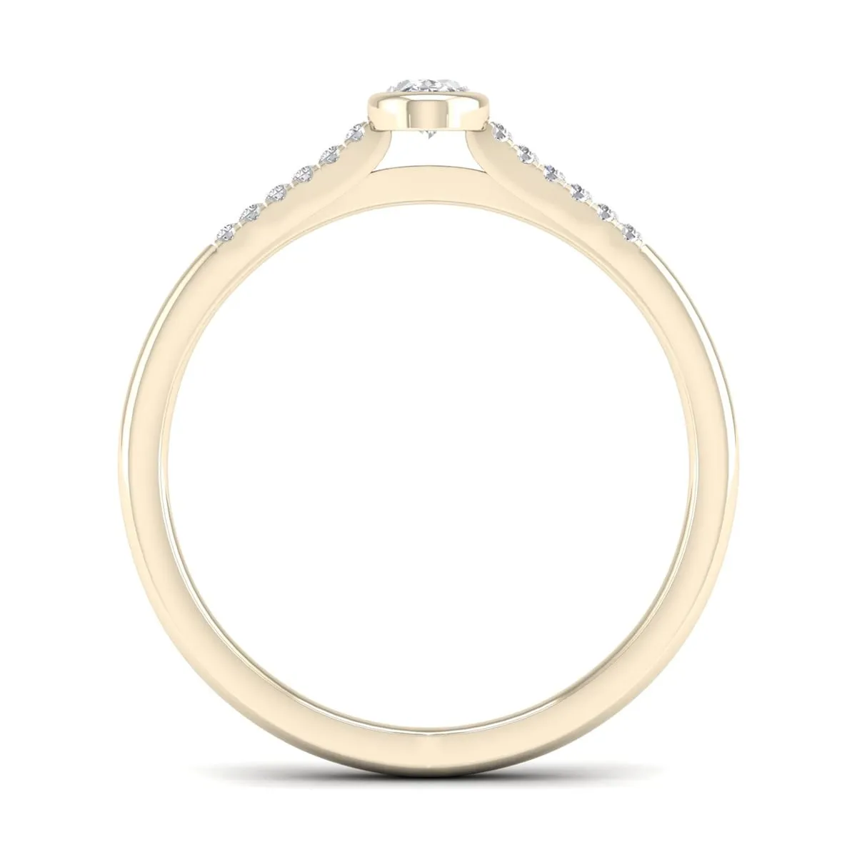 De Couer 10k Gold 1/5Ct TDW Diamond Classic Engagement Ring sold by Zulily product image thumbnail 3