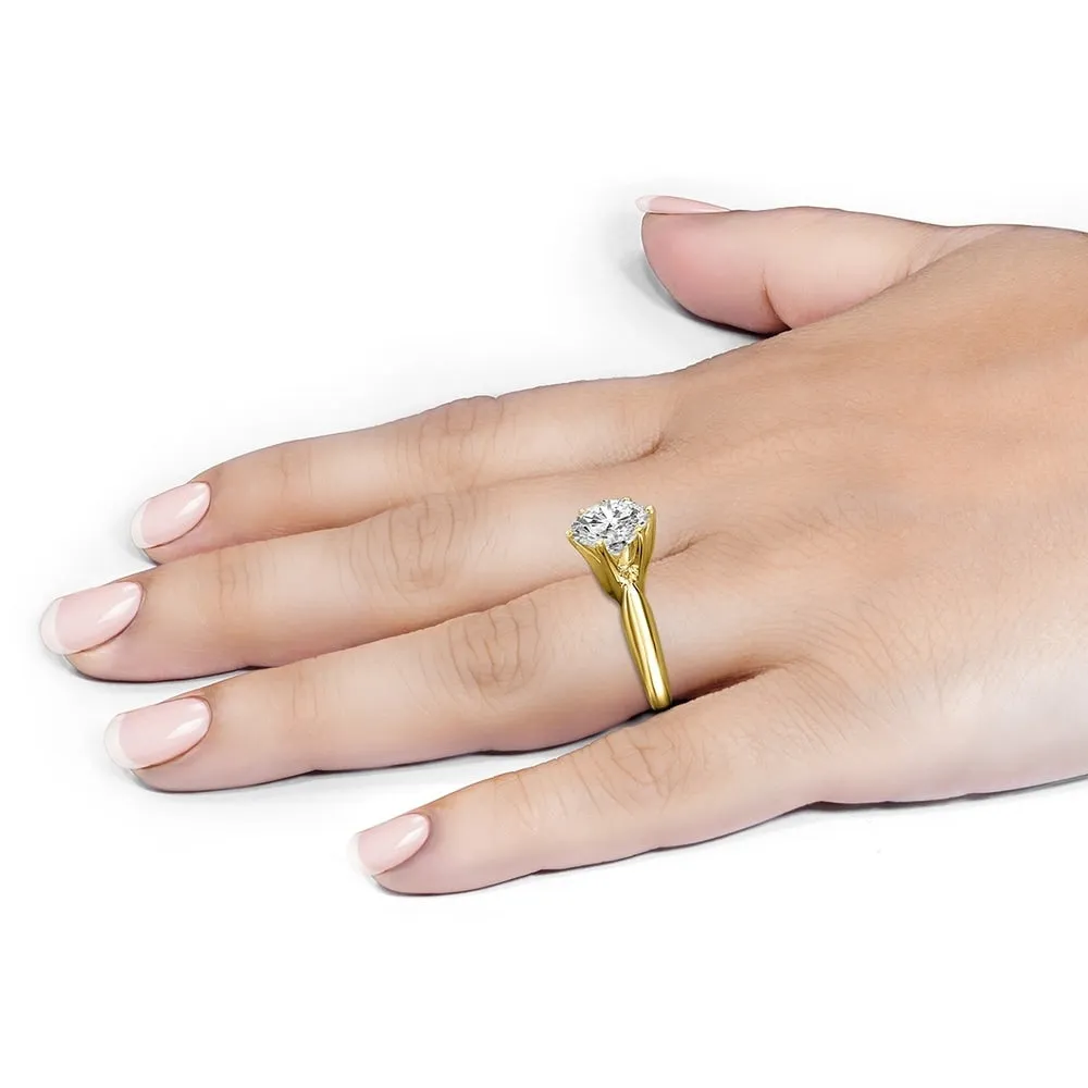 PREMIUM QUALITY - 1 Carat Diamond Solitaire Ring in 14K Yellow Gold (E-F Color, SI1-SI2 Clarity) sold by Zulily product image thumbnail 3