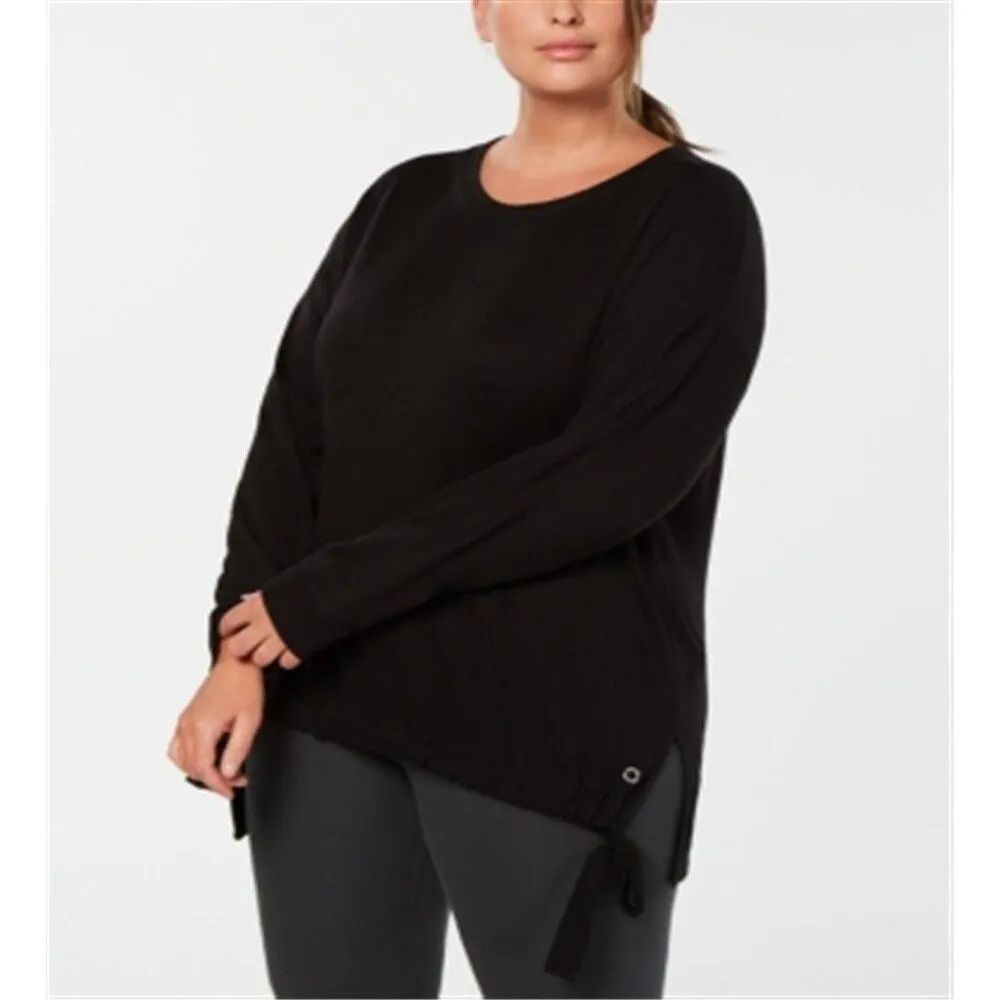 Calvin Klein Women's Performance Plus Size Side-Tie Top Black Size 3X sold by Zulily