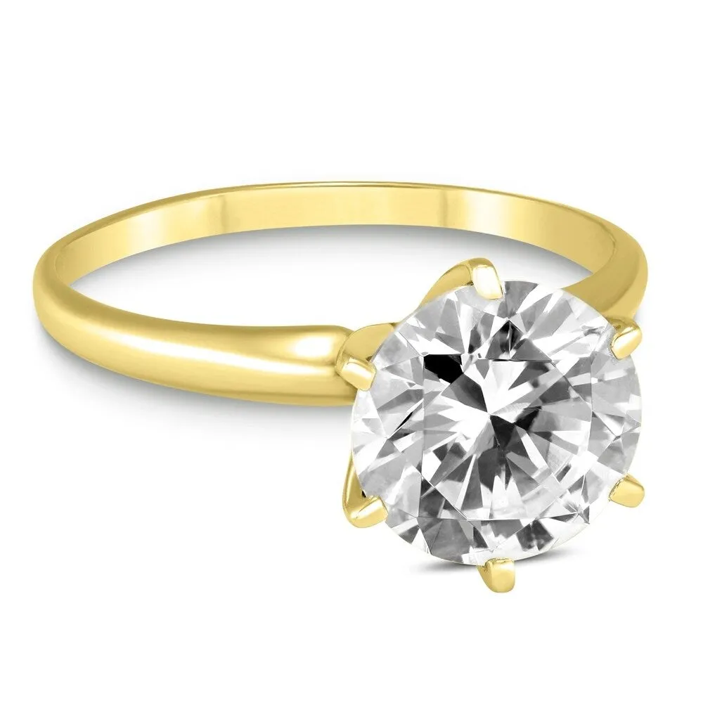 PREMIUM QUALITY - 1 Carat Diamond Solitaire Ring in 14K Yellow Gold (E-F Color, SI1-SI2 Clarity) sold by Zulily