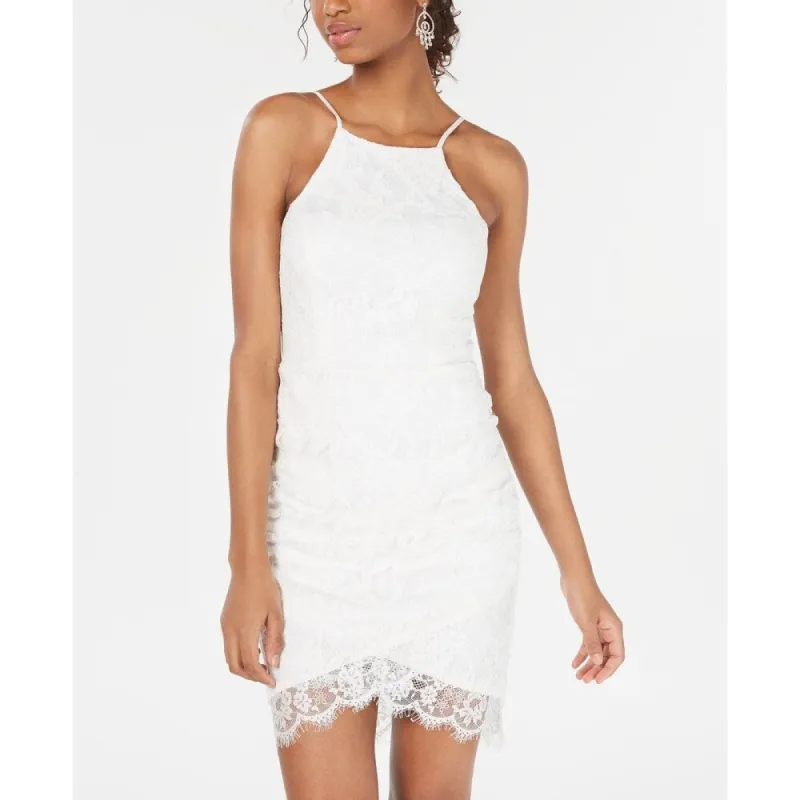 Speechless Juniors' Lace Halter Wrap Skirt Dress Natural Size -XX-Small sold by Zulily