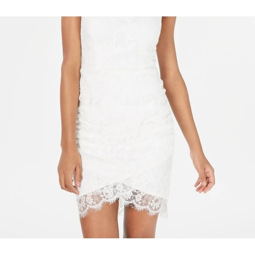 Speechless Juniors' Lace Halter Wrap Skirt Dress Natural Size -XX-Small sold by Zulily product image thumbnail 2