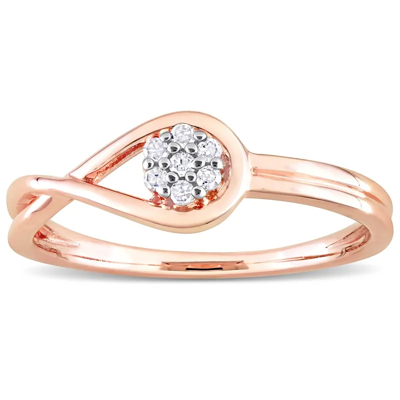 Miadora Diamond Accent Infinity Promise Ring in Rose Plated Sterling Silver sold by Zulily
