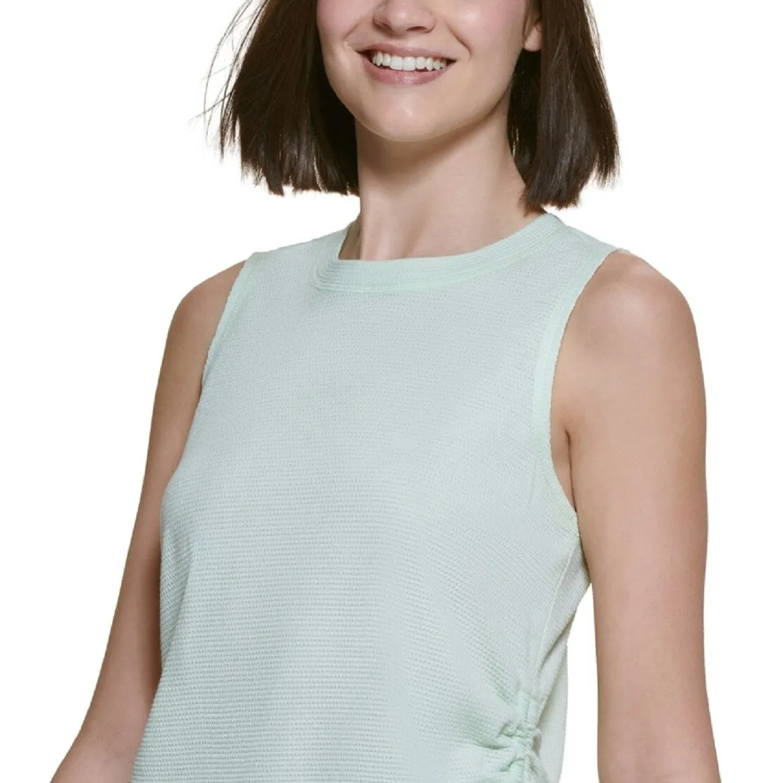 Calvin Klein Women's Ruched Side Tie Tank Top Green Size X-Large sold by Zulily product image thumbnail 2