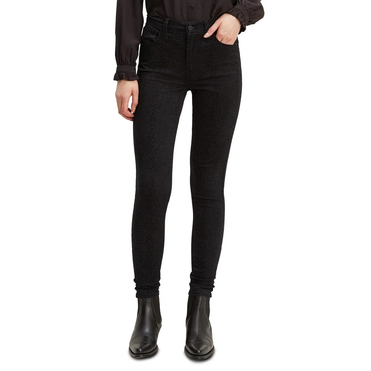 Levi's Women's 720 Python-Print High-Rise Super Skinny Jeans Black Size 30 sold by Zulily